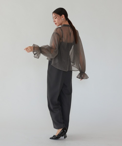 haremode（ハレモード）の「シアートップスオールインワンドレス（ドレス・レディース・チャコール/ブラック/ベージュ・S/M）」の17枚目の写真