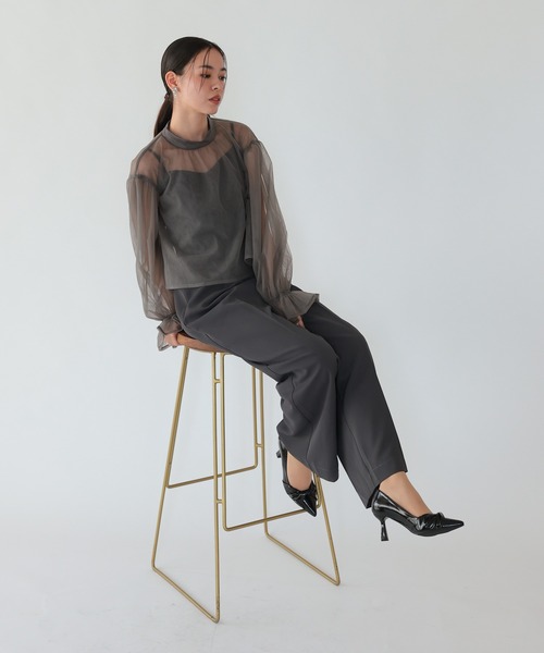 haremode（ハレモード）の「シアートップスオールインワンドレス（ドレス・レディース・チャコール/ブラック/ベージュ・S/M）」の15枚目の写真