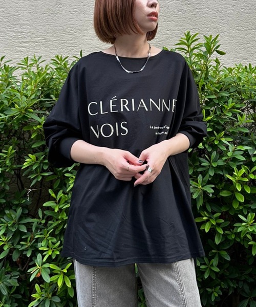 JETSET SOLO PLUS （ジェットセットソロプラス）の「【FONT LAB】フロッキーロゴシルケットロングTシャツ（Tシャツ/カットソー・レディース・オフホワイト・FREE）」の6枚目の写真