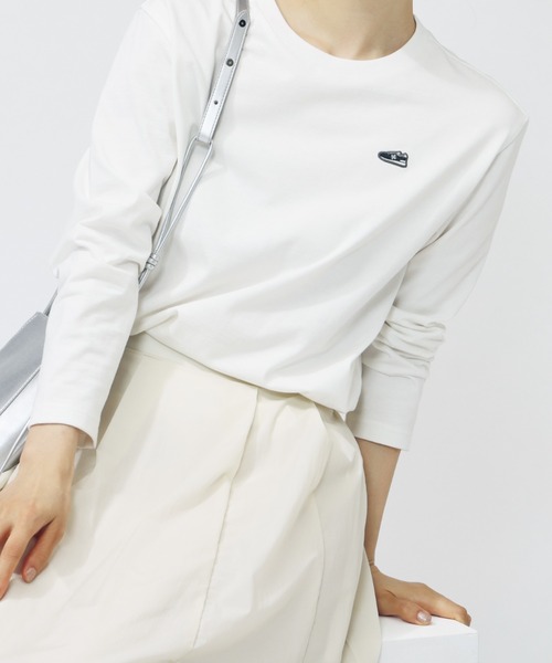 NEW BALANCE（ニューバランス）の「【アルペン限定】 ニューバランス New Balance THE CITY シューパッチロングスリーブTシャツ（Tシャツ/カットソー・レディース・ブラウン/オフホワイト/チャコールグレー・M/L）」の2枚目の写真