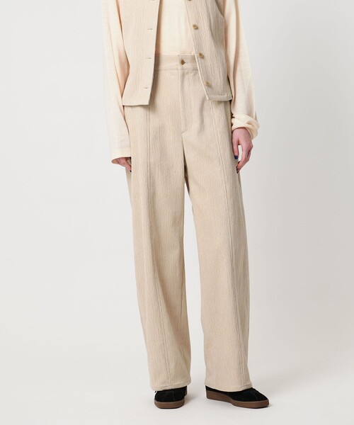 Steven alanベージュ コーデュロイパンツ Steven Alan＞ランダム コーデュロイ ワイド バレル パンツ（その他