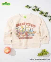 【FRUIT OF THE LOOM】長袖スウェット① / キッズ / セサミストリート / コラボプリント / 総勢キャラクター