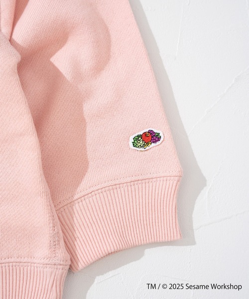 FRUIT OF THE LOOM（フルーツオブザルーム）の「【FRUIT OF THE LOOM】長袖スウェット① / キッズ / セサミストリート / コラボプリント / 総勢キャラクター（スウェット・キッズ・ピンク/アイボリー/ブラック・110cm/130cm/150cm）」の6枚目の写真