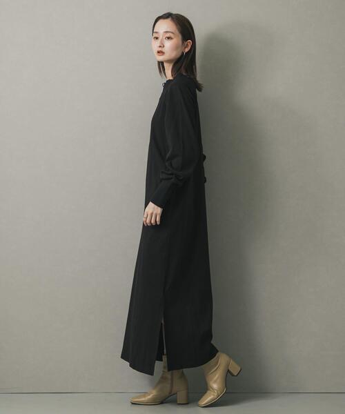 SENSE OF PLACE by URBAN RESEARCH（センスオブプレイスバイアーバンリサーチ）の「オフショルハーフジップワンピース（ワンピース・レディース・ブラック/ブラウン・S/ONE）」の5枚目の写真