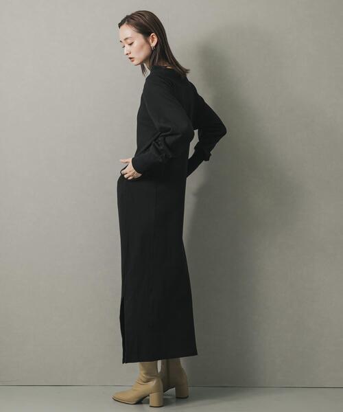 SENSE OF PLACE by URBAN RESEARCH（センスオブプレイスバイアーバンリサーチ）の「オフショルハーフジップワンピース（ワンピース・レディース・ブラック/ブラウン・S/ONE）」の6枚目の写真