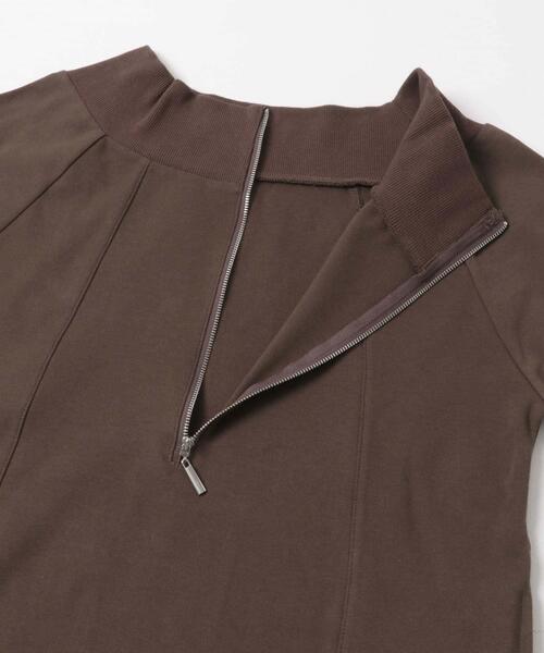 SENSE OF PLACE by URBAN RESEARCH（センスオブプレイスバイアーバンリサーチ）の「オフショルハーフジップワンピース（ワンピース・レディース・ブラック/ブラウン・S/ONE）」の15枚目の写真