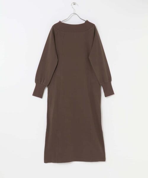 SENSE OF PLACE by URBAN RESEARCH（センスオブプレイスバイアーバンリサーチ）の「オフショルハーフジップワンピース（ワンピース・レディース・ブラック/ブラウン・S/ONE）」の17枚目の写真