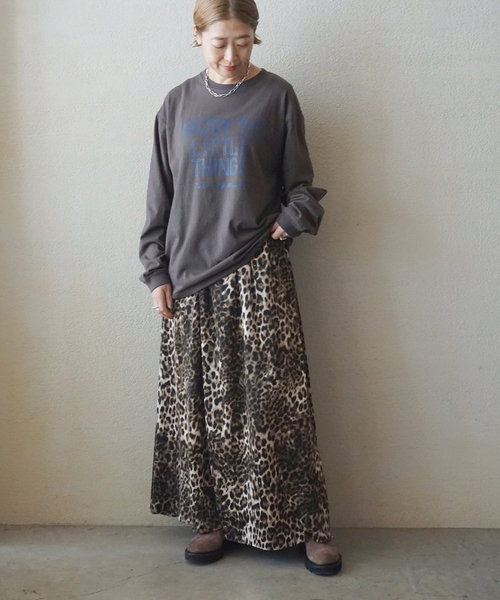 マットサテンレオパ マキシスカート（スカート）｜JOURNAL STANDARD