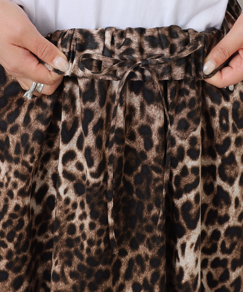 マットサテンレオパ マキシスカート（スカート）｜JOURNAL