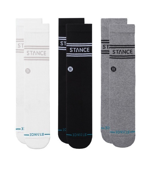 STANCE（スタンス）の「STANCE / スタンス VITAL 3 PACK CREW バイタル 3パック クルーソックス（ソックス/靴下・メンズ・ブラック/ホワイト/マルチ・FREE）」の3枚目の写真