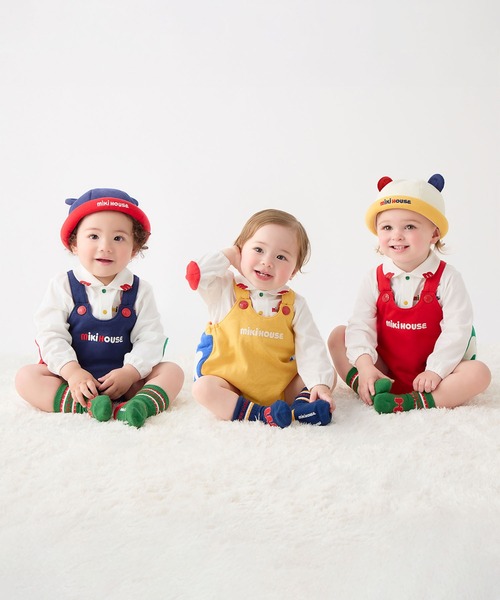 MIKI HOUSE(ミキハウス)の「耳付き帽子(キャップ・キッズ・ネイビー/ホワイト・S(48-52cm)/SS(44-48cm))」の3枚目の写真