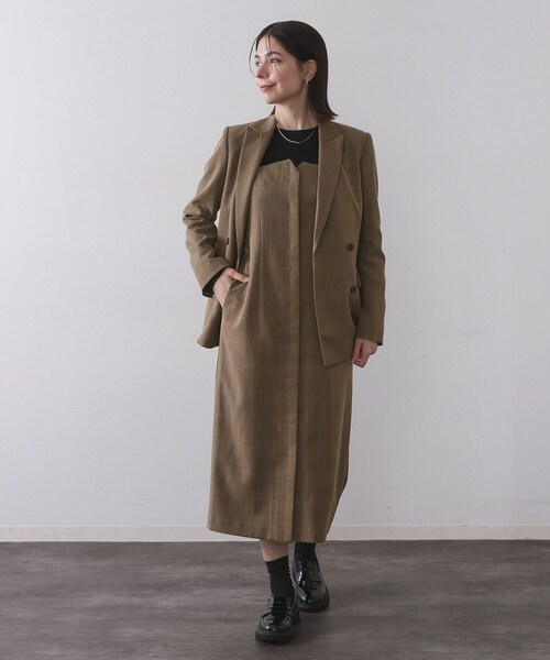 80s 90s vintage ダブルセットアップ 茶色 グレンチェック レア色 80s