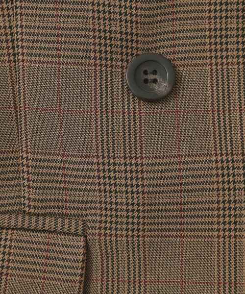OPAQUE.CLIP（オペークドットクリップ）の「グレンチェックダブルジャケット/セットアップ対応可【洗える】（テーラードジャケット・レディース・グレー系1/ダークブラウン系1・40/38/42）」の8枚目の写真
