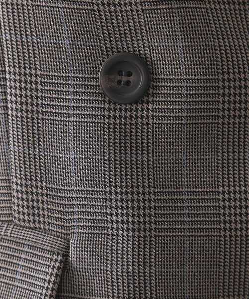 OPAQUE.CLIP（オペークドットクリップ）の「グレンチェックダブルジャケット/セットアップ対応可【洗える】（テーラードジャケット・レディース・グレー系1/ダークブラウン系1・40/38/42）」の14枚目の写真