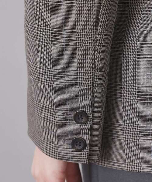 OPAQUE.CLIP（オペークドットクリップ）の「グレンチェックダブルジャケット/セットアップ対応可【洗える】（テーラードジャケット・レディース・グレー系1/ダークブラウン系1・40/38/42）」の21枚目の写真