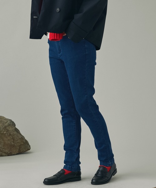 AIGLE（エーグル）の「吸水速乾 COOL MAX クールマックス ストレッチ スリムフィットスキニーデニムパンツ（デニムパンツ・レディース・ブルー/ブラック・36/38/40）」の2枚目の写真