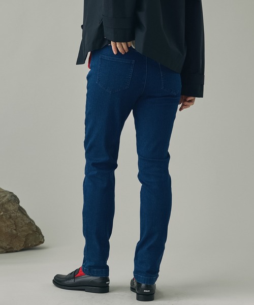 AIGLE（エーグル）の「吸水速乾 COOL MAX クールマックス ストレッチ スリムフィットスキニーデニムパンツ（デニムパンツ・レディース・ブルー/ブラック・36/38/40）」の11枚目の写真