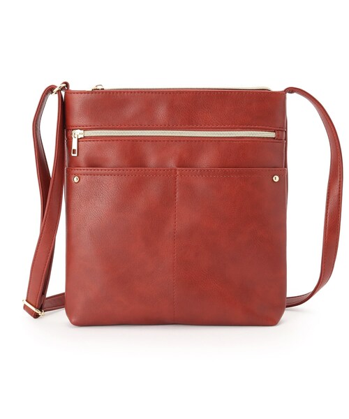 SHOO・LA・RUE(シューラルー)の「スマートながらしっかり入る アオリポケットが魅力のショルダーバッグ(ショルダーバッグ・レディース・ブラウン系その他/ライトベージュ/レッド系1/ブラック/ブルー・00)」の20枚目の写真