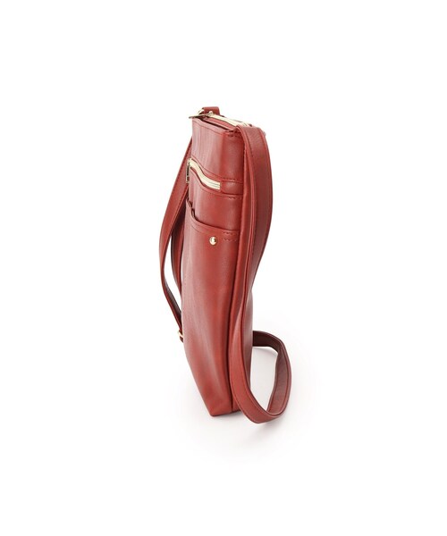 SHOO・LA・RUE(シューラルー)の「スマートながらしっかり入る アオリポケットが魅力のショルダーバッグ(ショルダーバッグ・レディース・ブラウン系その他/ライトベージュ/レッド系1/ブラック/ブルー・00)」の21枚目の写真