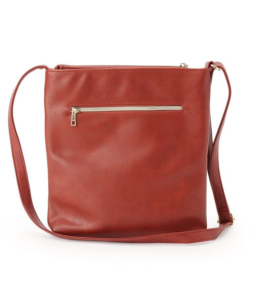 SHOO・LA・RUE(シューラルー)の「スマートながらしっかり入る アオリポケットが魅力のショルダーバッグ(ショルダーバッグ・レディース・ブラウン系その他/ライトベージュ/レッド系1/ブラック/ブルー・00)」の22枚目の写真