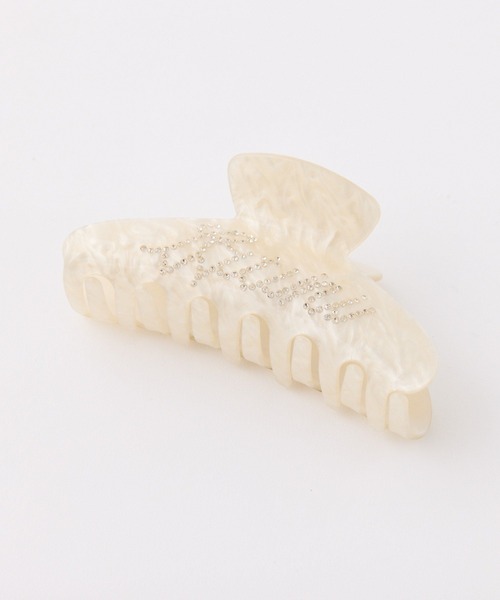 one after another NICE CLAUP（ワンアフターアナザーナイスクラップ）の「【Latini】ロゴストーンワニクリップ（バレッタ/ヘアクリップ・レディース・グレー/アイボリー・FREE）」の8枚目の写真