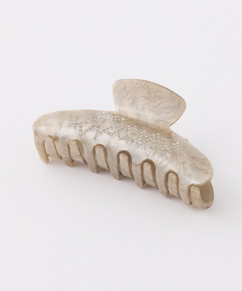 one after another NICE CLAUP（ワンアフターアナザーナイスクラップ）の「【Latini】ロゴストーンワニクリップ（バレッタ/ヘアクリップ・レディース・グレー/アイボリー・FREE）」の9枚目の写真