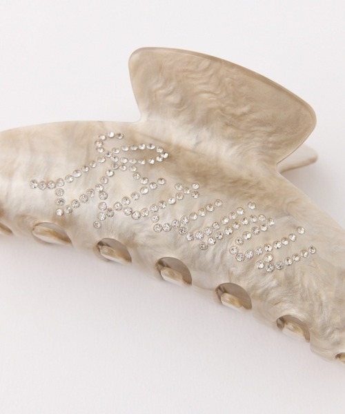 one after another NICE CLAUP（ワンアフターアナザーナイスクラップ）の「【Latini】ロゴストーンワニクリップ（バレッタ/ヘアクリップ・レディース・グレー/アイボリー・FREE）」の11枚目の写真