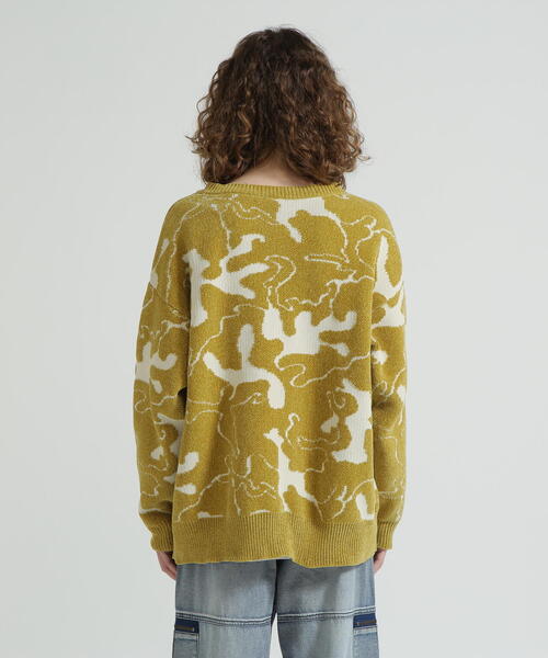 AVIREX（アヴィレックス）の「《直営店限定》BOUCLE CAMO KINT CARDIGAN（カーディガン/ボレロ・レディース・ネイビー/イエロー・F）」の22枚目の写真