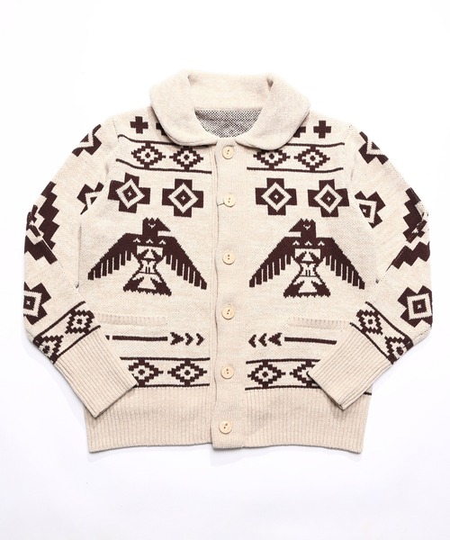 TMT(ティーエムティー)の「EAGLE KNIT CARDIGAN(カーディガン/ボレロ・メンズ・ベージュ/ネイビー・MEDIUM/LARGE/X-LARGE)」の2枚目の写真