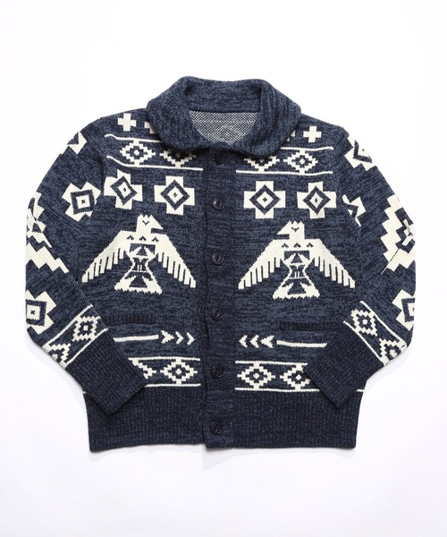 TMT(ティーエムティー)の「EAGLE KNIT CARDIGAN(カーディガン/ボレロ・メンズ・ベージュ/ネイビー・MEDIUM/LARGE/X-LARGE)」の1枚目の写真