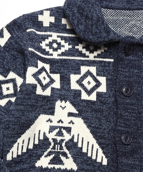TMT(ティーエムティー)の「EAGLE KNIT CARDIGAN(カーディガン/ボレロ・メンズ・ベージュ/ネイビー・MEDIUM/LARGE/X-LARGE)」の5枚目の写真