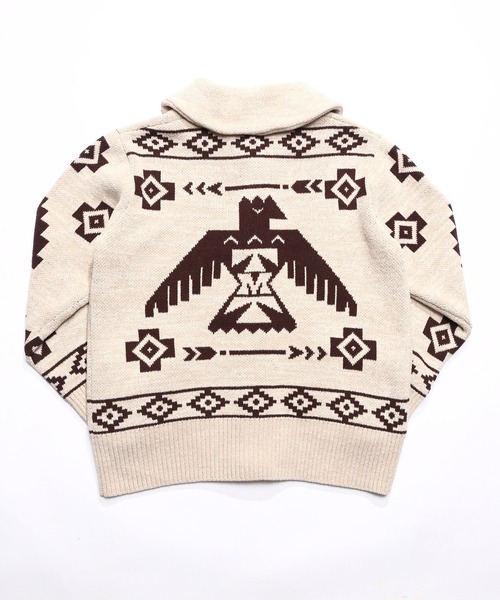TMT(ティーエムティー)の「EAGLE KNIT CARDIGAN(カーディガン/ボレロ・メンズ・ベージュ/ネイビー・MEDIUM/LARGE/X-LARGE)」の3枚目の写真
