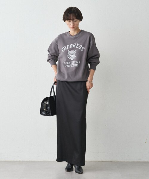 Loungedress 【定価19800円】スリットカーゴスカート　黒 Loungedress】エンボスフレアスカート | OUTLET(アウトレット