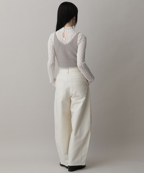 A part by（アパートバイ）の「フォックスカシミヤウールキャミ（キャミソール・レディース・ライトベージュ/グレー・FREE）」の9枚目の写真