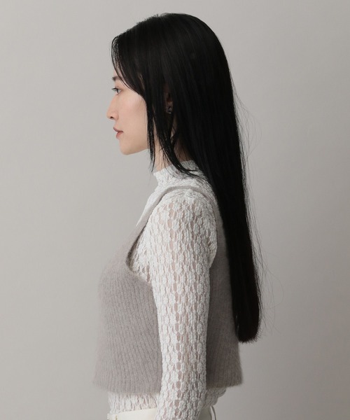 A part by（アパートバイ）の「フォックスカシミヤウールキャミ（キャミソール・レディース・ライトベージュ/グレー・FREE）」の13枚目の写真