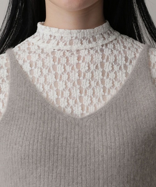 A part by（アパートバイ）の「フォックスカシミヤウールキャミ（キャミソール・レディース・ライトベージュ/グレー・FREE）」の12枚目の写真