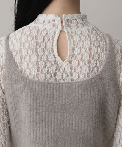 A part by（アパートバイ）の「フォックスカシミヤウールキャミ（キャミソール・レディース・ライトベージュ/グレー・FREE）」の19枚目の写真