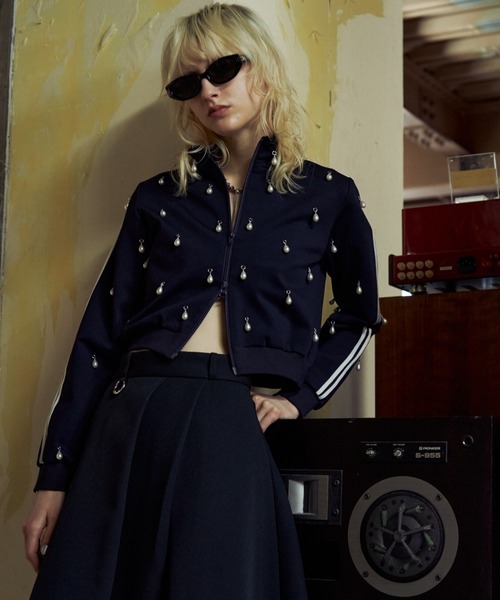 JOSE MOON（ジョゼムーン）の「BONDING TUCK FLARE SKIRT/ボンディングタックフレアスカート（スカート・レディース・ブラック/グレー・36/38）」の21枚目の写真