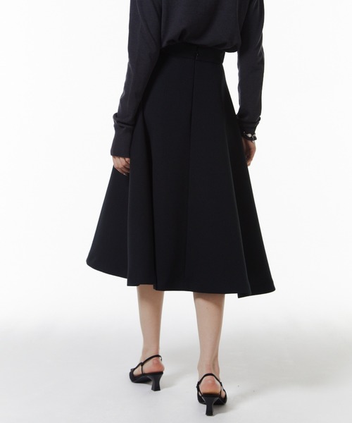 JOSE MOON（ジョゼムーン）の「BONDING TUCK FLARE SKIRT/ボンディングタックフレアスカート（スカート・レディース・ブラック/グレー・36/38）」の6枚目の写真