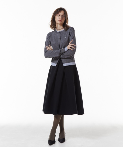JOSE MOON（ジョゼムーン）の「BONDING TUCK FLARE SKIRT/ボンディングタックフレアスカート（スカート・レディース・ブラック/グレー・36/38）」の16枚目の写真