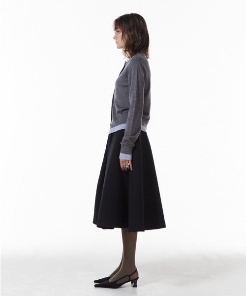 JOSE MOON（ジョゼムーン）の「BONDING TUCK FLARE SKIRT/ボンディングタックフレアスカート（スカート・レディース・ブラック/グレー・36/38）」の14枚目の写真