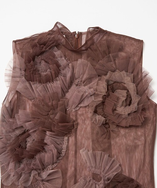 ヴィヴィアーノチュールトップス最終価格 25ss未使用ヴィヴィアーノVIVIANOチュールフリルトップス 25ss未使用