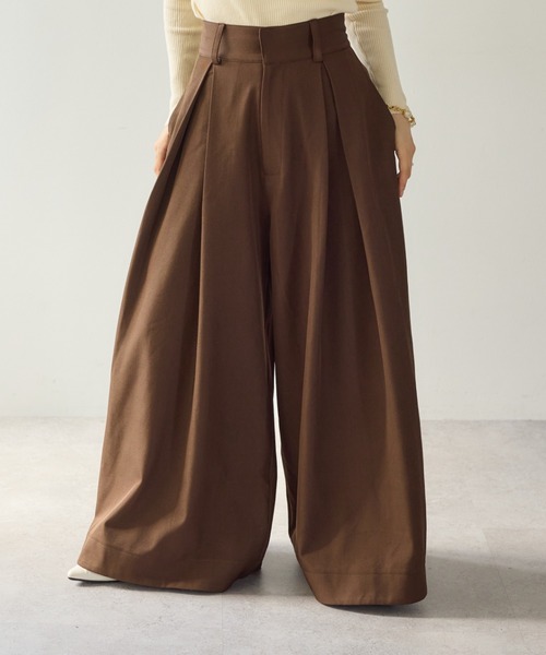 セール】フロントタックワイドパンツ（スラックス）｜KUREN（クレン