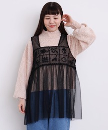 l'atelier du savon | _いちごのコード刺繍　重ねるチュールブラウス(シャツ/ブラウス)