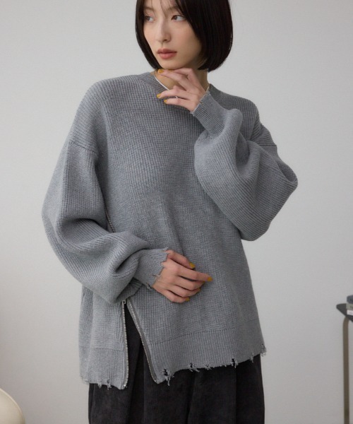 セール】サイドZIPニットトップス（ニット/セーター）｜AZUL BY MOUSSY