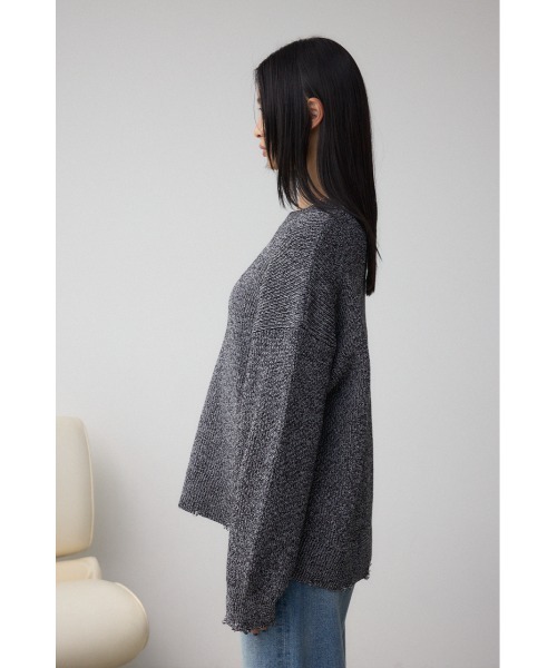 AZUL by moussy(アズールバイマウジー)の「サイドZIPニットトップス(ニット/セーター・レディース・アイボリー/ブラック系その他/グレー/ボルドー・FREE)」の19枚目の写真