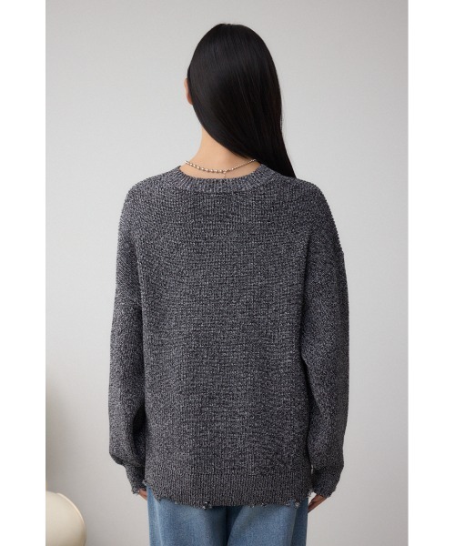 AZUL by moussy(アズールバイマウジー)の「サイドZIPニットトップス(ニット/セーター・レディース・アイボリー/ブラック系その他/グレー/ボルドー・FREE)」の20枚目の写真