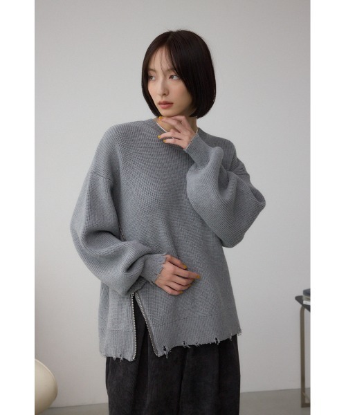 セール】サイドZIPニットトップス（ニット/セーター）｜AZUL BY MOUSSY