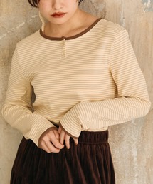 Crisp | ヘンリーボーダーTシャツ(Tシャツ/カットソー)