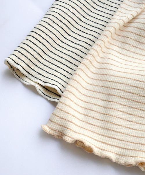 Crisp(クリスプ)の「ヘンリーボーダーTシャツ(Tシャツ/カットソー・レディース・ブラック/ベージュ・FREE)」の22枚目の写真